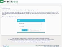 Tablet Screenshot of montaplast.selectrakonline.com