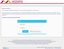 Tablet Screenshot of moderntrans.selectrakonline.com